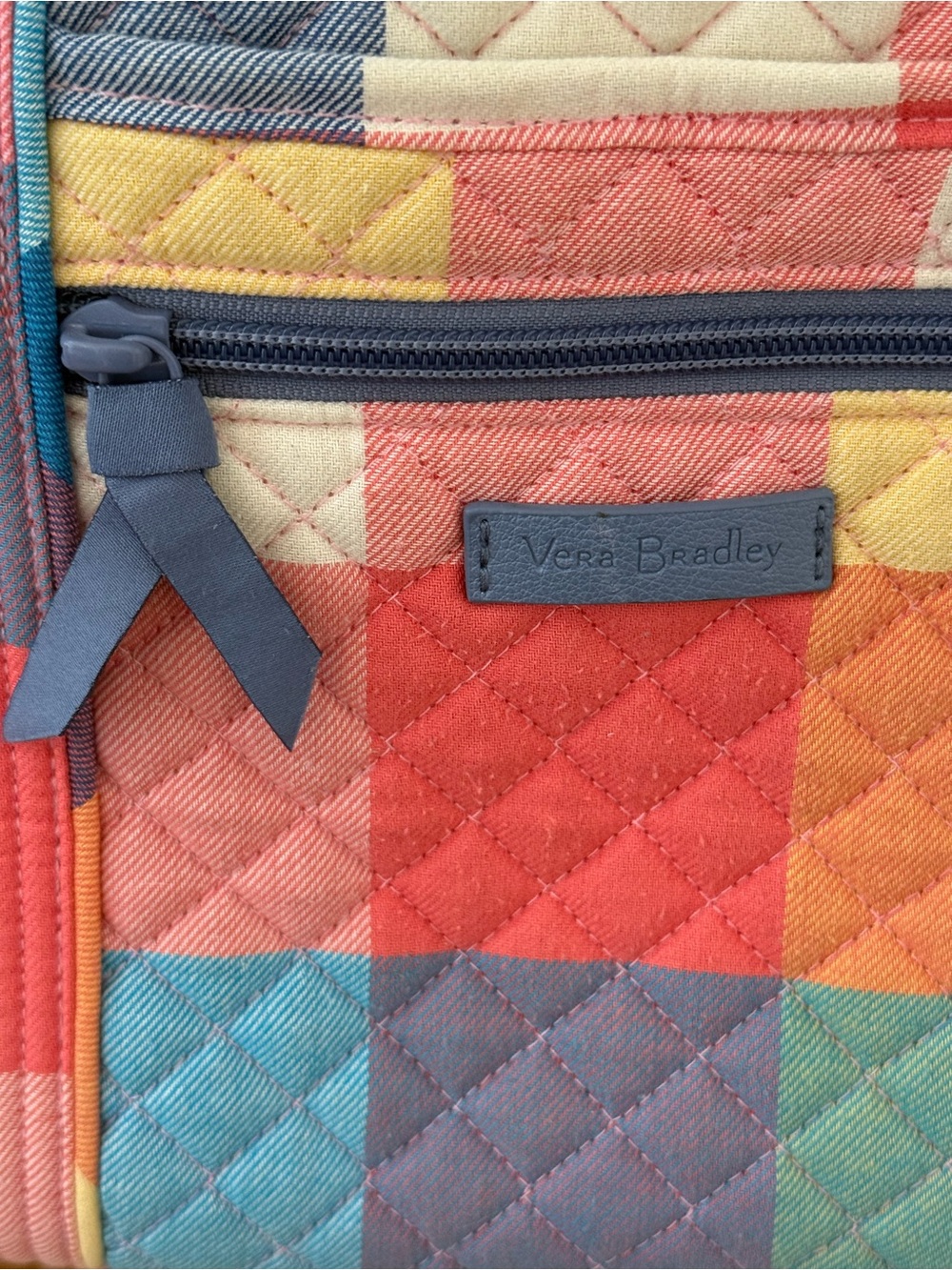 Vera Bradley Retired Tropics Print
Pastel Plaid Quilted Tote Bag - Picture 4 of 10